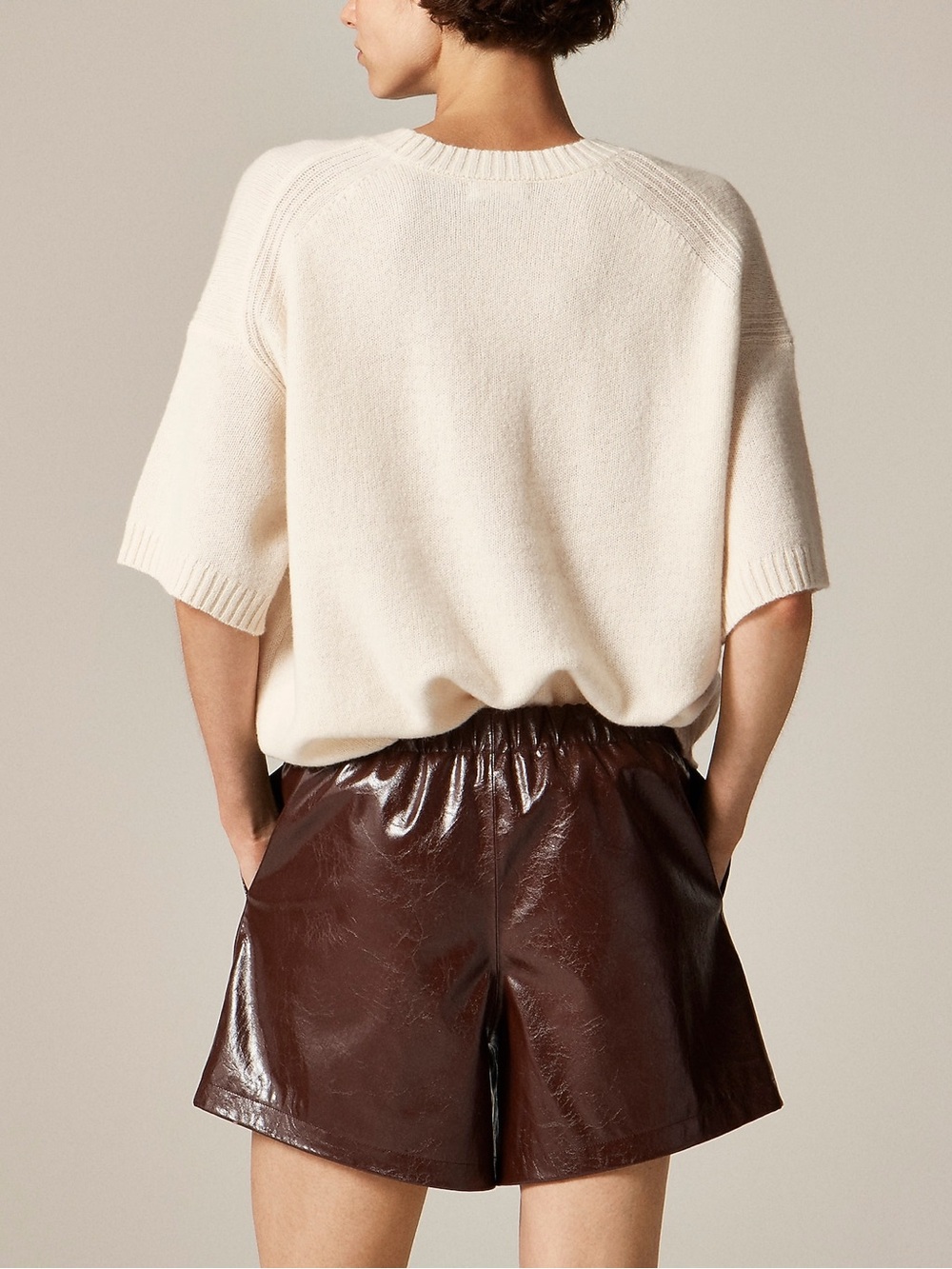NWT J. Crew Patent Faux Leather Boxer Shorts - Picture 9 of 9